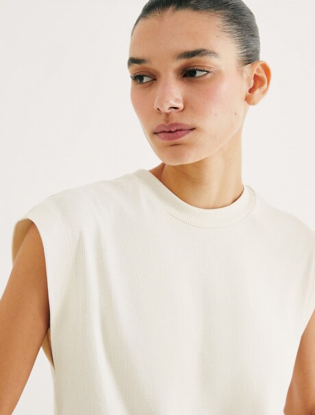 BLUSA DE MANGA CORTA BLANCO