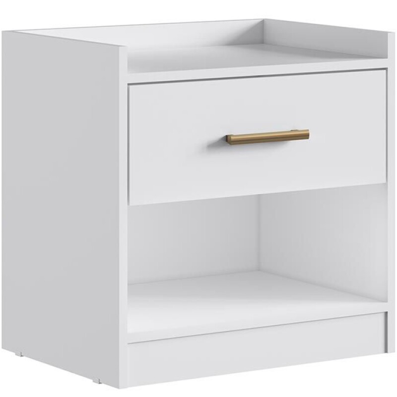 MESA DE LUZ MADERA - 1 CAJON - BLANCO MESA DE LUZ MADERA - 1 CAJON - BLANCO