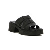 Country Sandalia Mujer Tres Tiras Anchas Negro