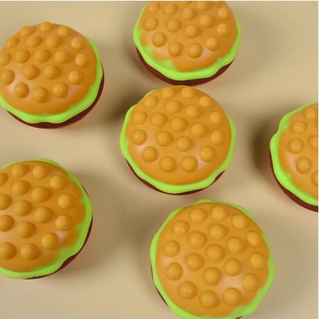 Juguete Antiestrés con Forma de Hamburguesa en 3D de Goma 001