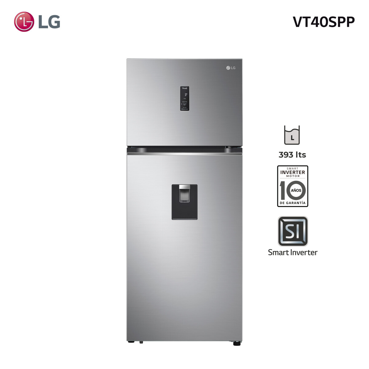 Refrigerador inverter 393L VT40SPP LG 