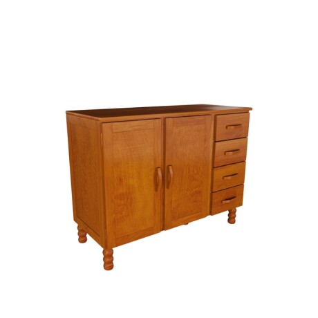 Bajo Mesada 4 Cajones 2 Puertas Casual Castaño SM-GB Bajo Mesada 4 Cajones 2 Puertas Casual Castaño SM-GB