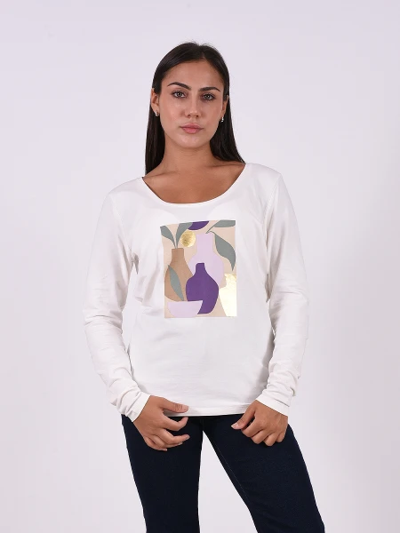REMERA JARRÓN BLANCO