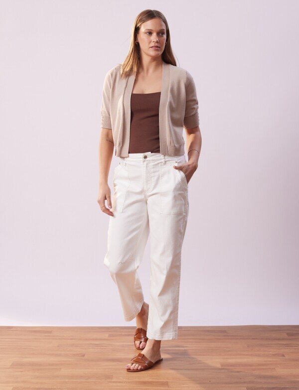Cardigan Puño Botones BEIGE