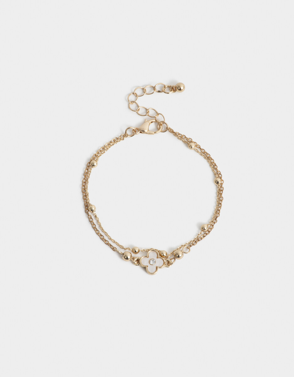 Pulsera Flexible Con Dije Flor 