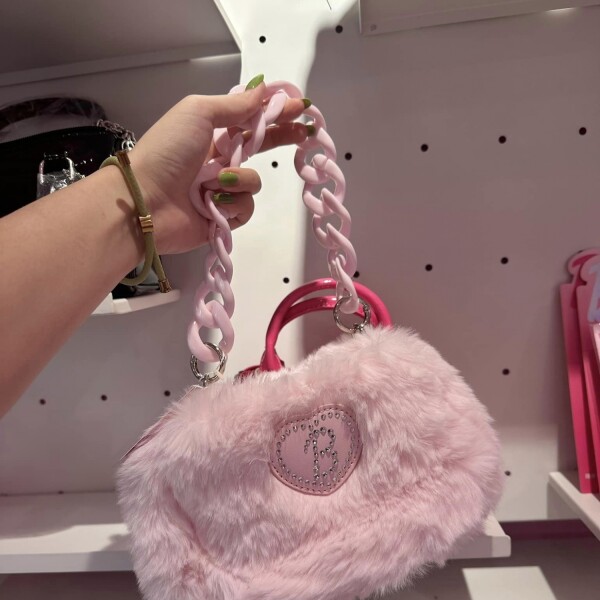 Cartera plush Barbie rosa