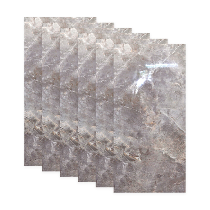 Set x6 placas autoadhesivas 30cm x 60cm x 2.2mm MARMOL GRIS