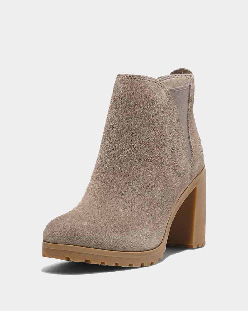 Botas Chelsea Allington Mid Mujer Taupe Suede