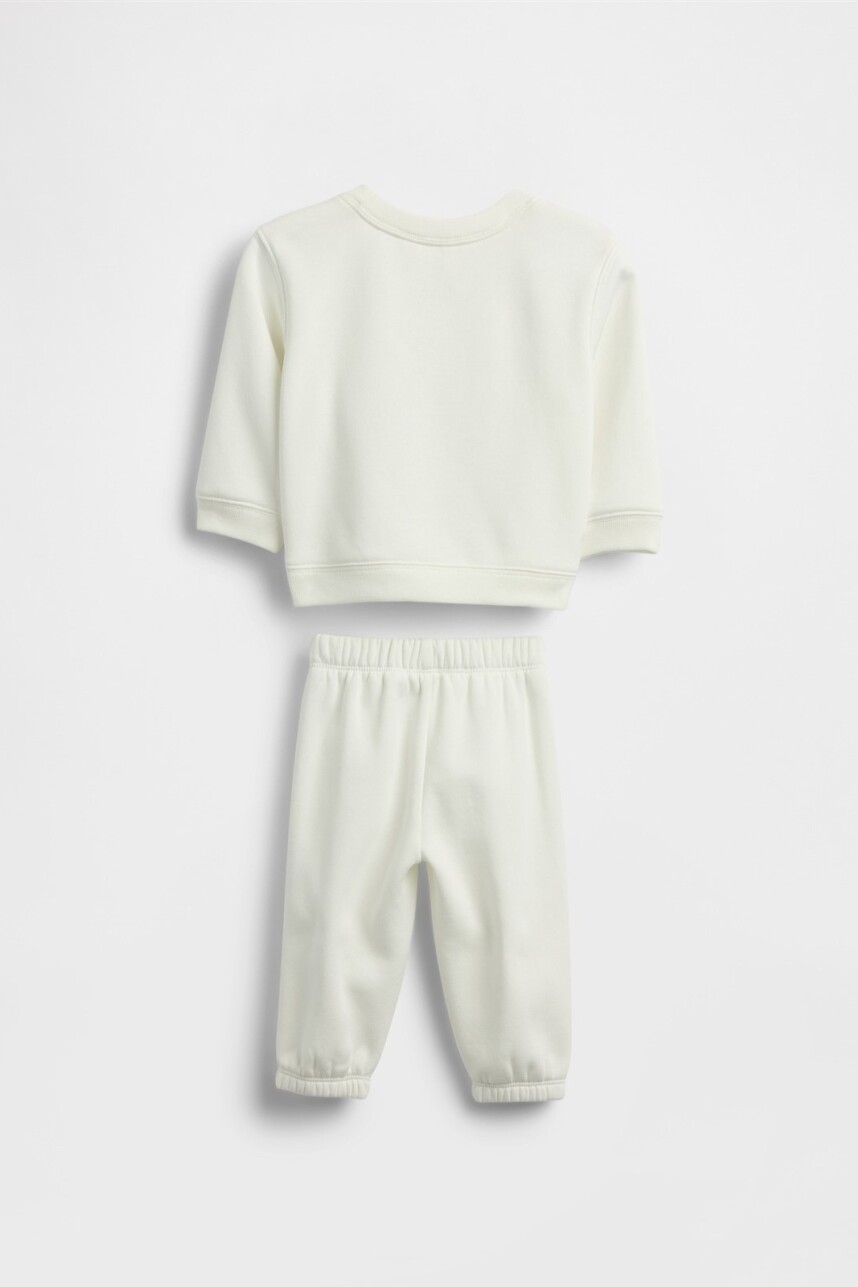 Set De Pantalón Deportivo Y Buzo Bebé New Off White