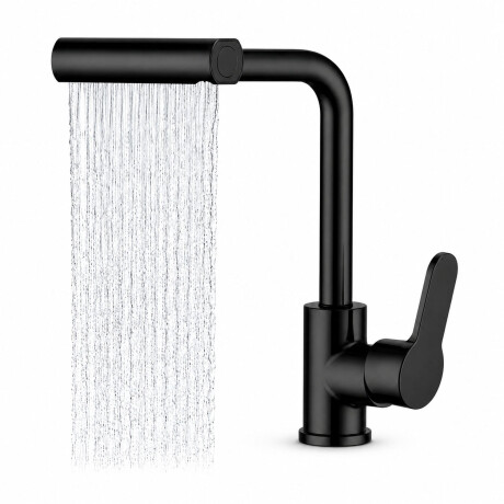 Grifo Monocomando Giratoria 4 Chorros Para Cocina Negro