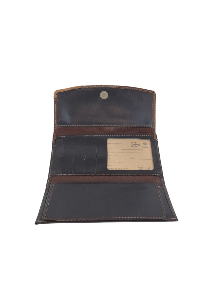 Billetera clasica con vista multicolor en cuero Multicolor 3