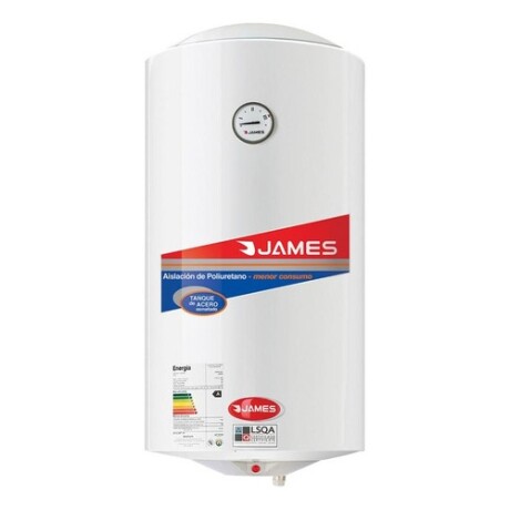 Termotanque Calefón de acero James Cilíndrico 60Lts Garantía Oficial Blanco