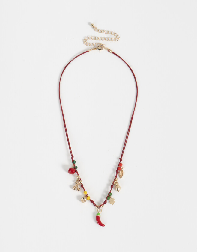 Collares Cortos Multi dijes Collar Hilo Multidijes - Dorado