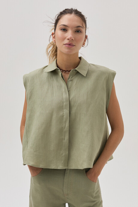 Blusa Pistacho Verde Militar