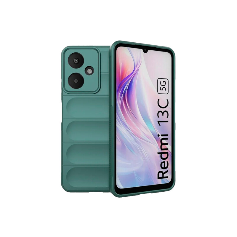 Protector para Xioami Redmi 13C 5G engomado textura verde Protector Para Xioami Redmi 13c 5g Engomado Textura Verde