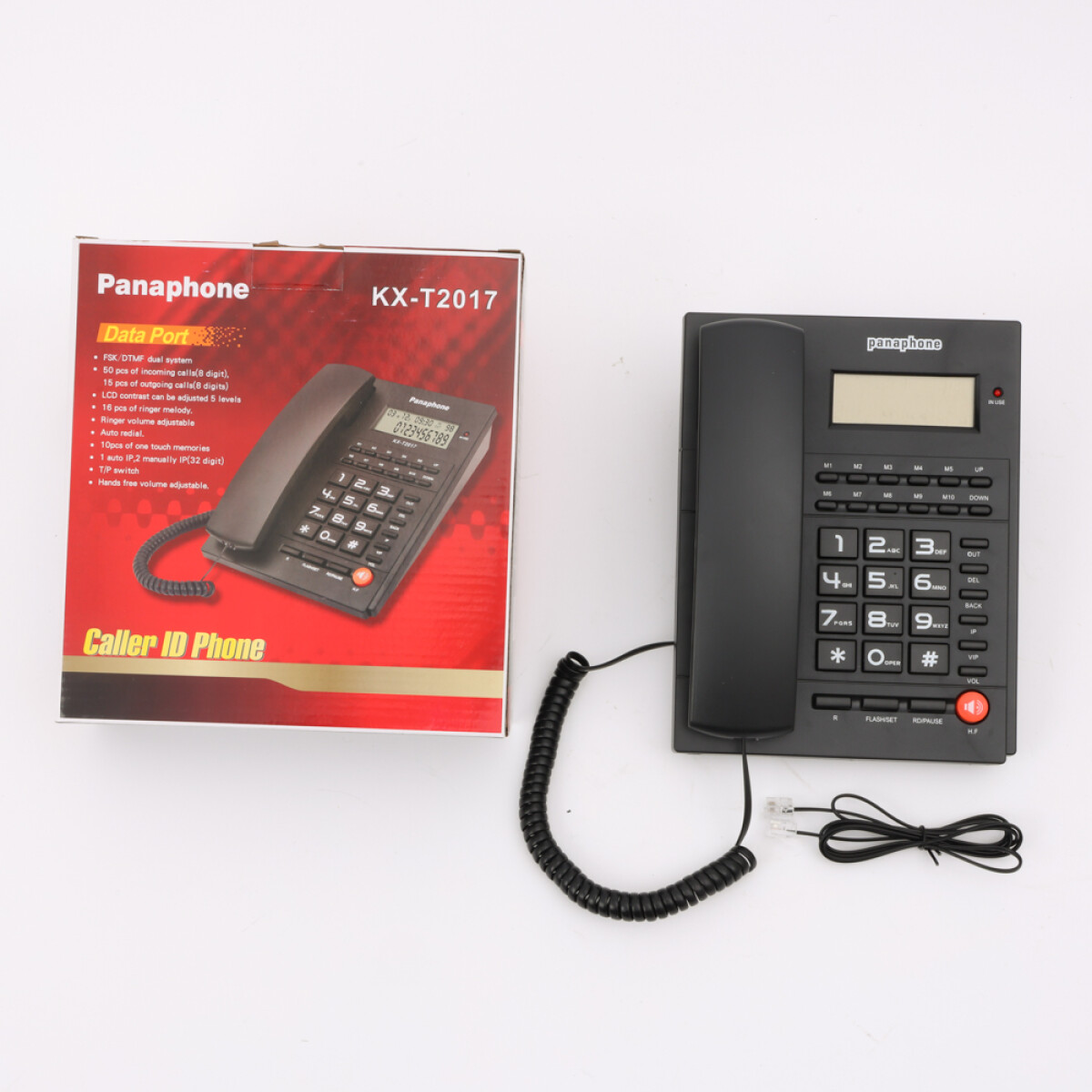 TELEFONO FIJO KX-T2017 CON PANTALLA Y ALTAVOZ 