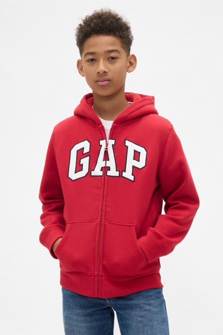 Canguro Con Cierre Corderito Niño Modern Red