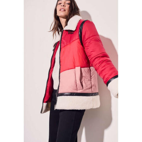 Campera Capitoneada Combinada Rojo
