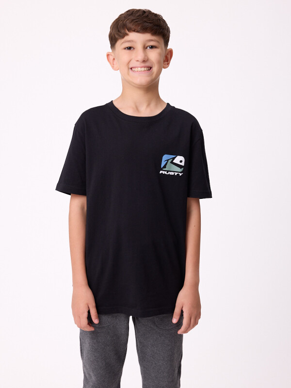T-SHIRT KOMMA TEEN RUSTY Negro