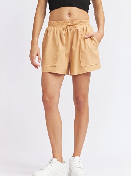 SHORT FLOR BEIGE