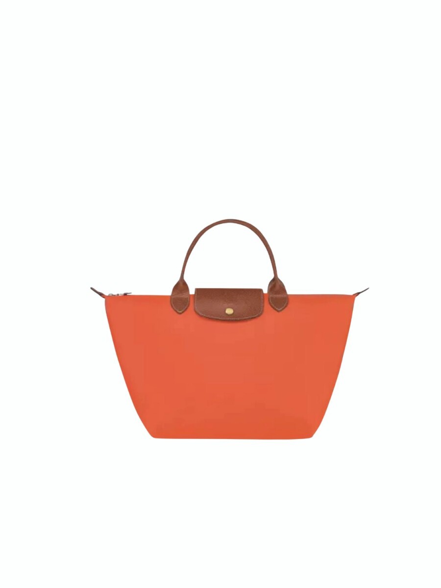 Longchamp -Cartera Longchamp plegable de nylon con cierre y asa corta, Le pliage M 