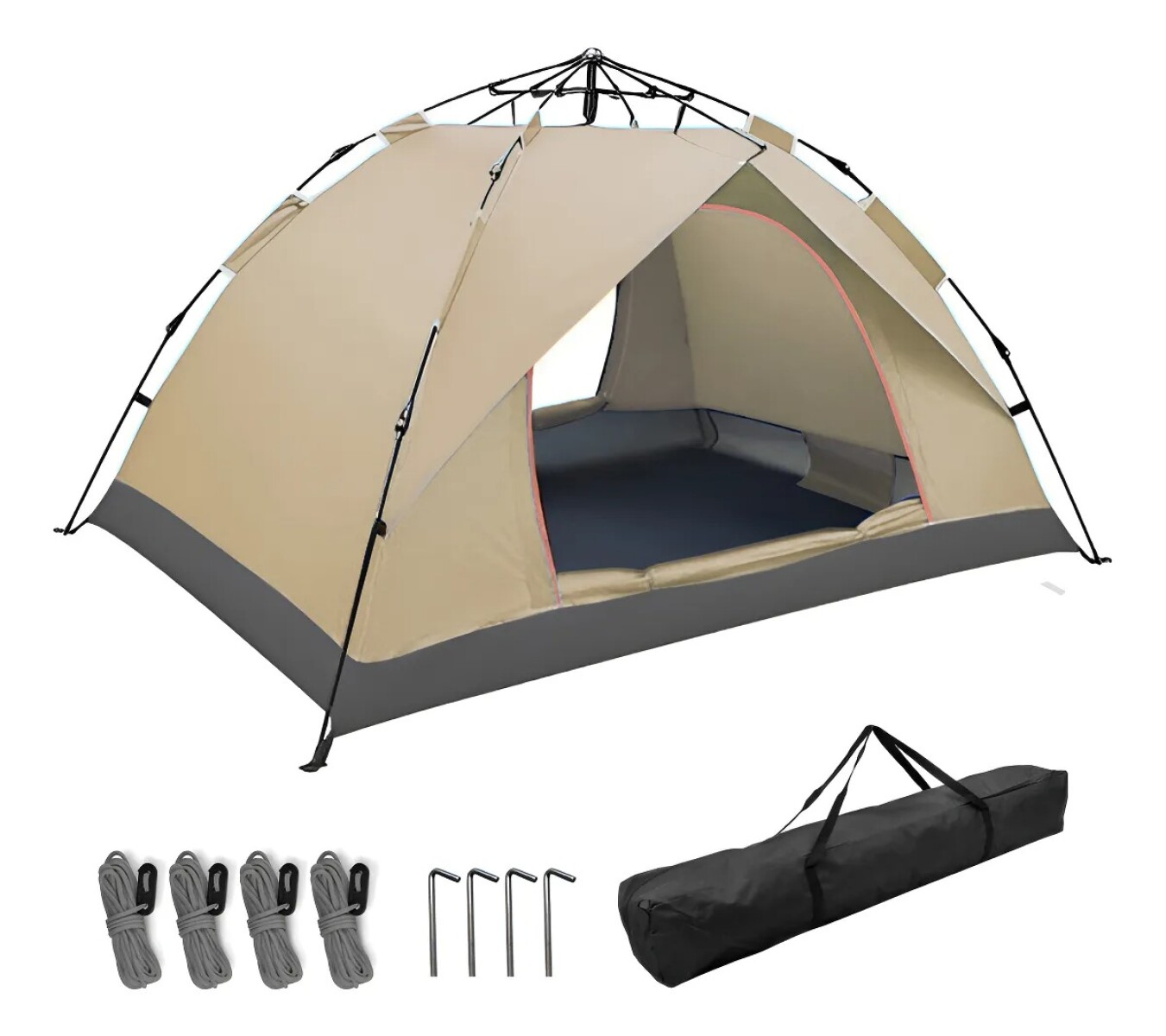 Carpa Automatica Autoarmable Profesional 6 Personas - BEIGE 