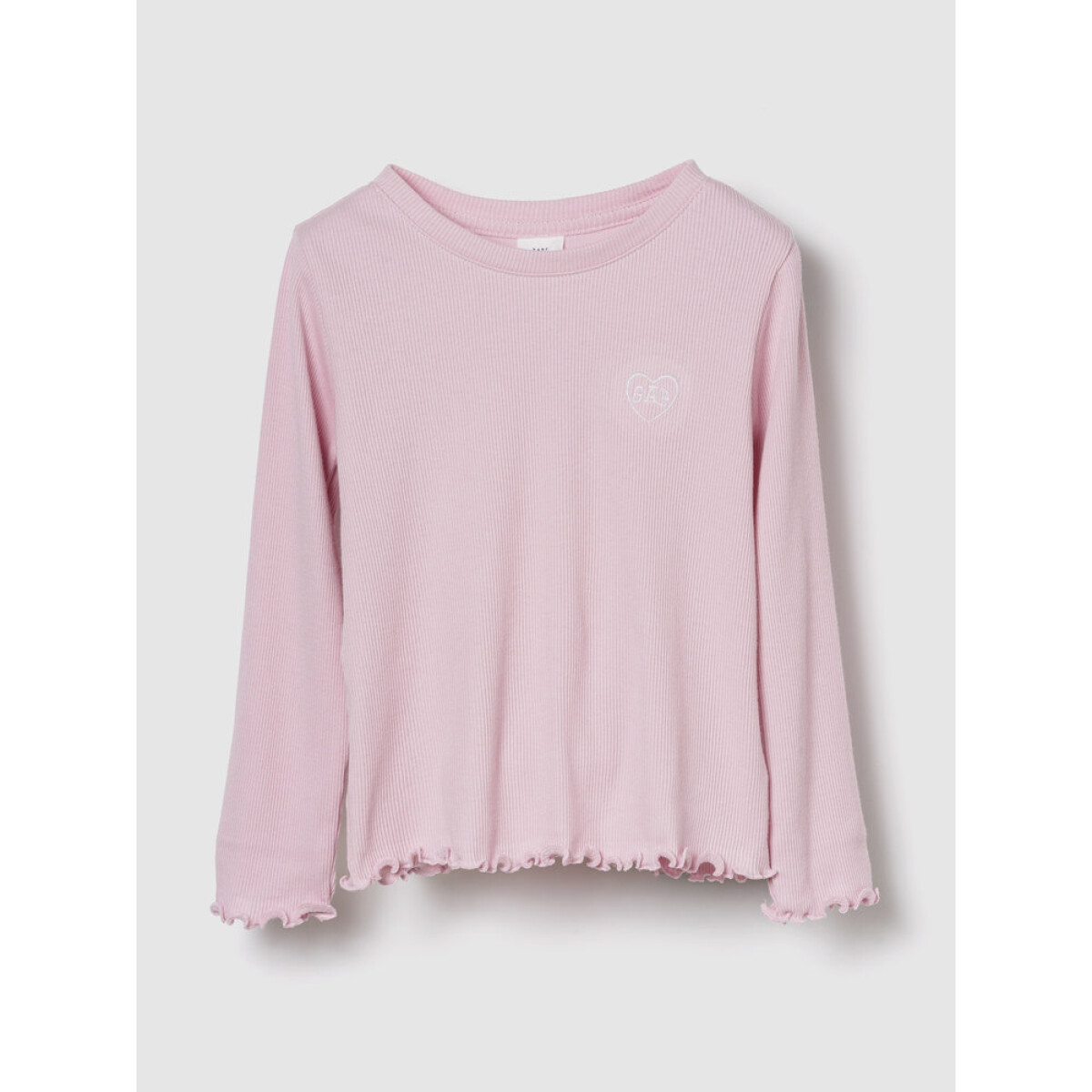 V-JPN LS LOGO RIB TEE - PURE PINK 