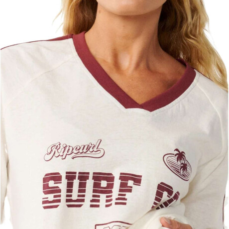 Remera Rip Curl Surf Co Oversize V Neck Beige