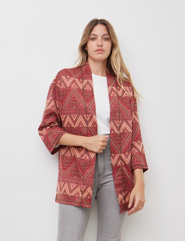Cardigan Tribal BORDEAUX/MULTI