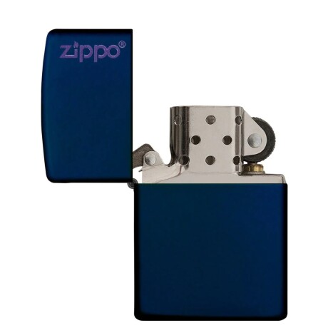 Encendedor Zippo Classic navy mate con logo - 239ZL Encendedor Zippo Classic navy mate con logo - 239ZL