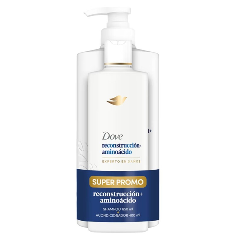 Shampoo Dove Reconstrucción Aminoácido 650ml + Acond. 400ml Shampoo Dove Reconstrucción Aminoácido 650ml + Acond. 400ml
