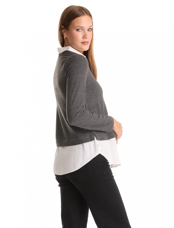 Buzo & Camisa GRIS OSCURO
