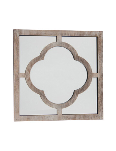 ESPEJO DISEÑO FLOR 40X40CM PATINA BLANCO MADERA ESPEJO DISEÑO FLOR 40X40CM PATINA BLANCO MADERA