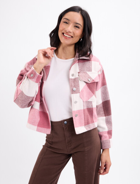 Sobrecamisa a cuadros Rose rosado
