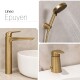 Juego Grifería Ducha Teléfono Bidet Y Lav Alto DORADO-BRUSHED GOLD