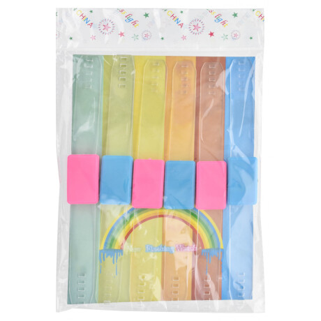 Set x6 pulseras con luz Set x6 pulseras con luz