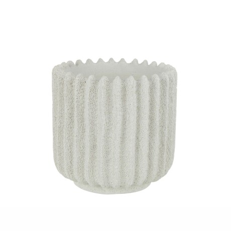 MACETA CEMENTO BLANCO FINNI
