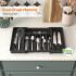 Organizador Cubiertos Extensible Cajon Utensilios Cubertero IMBACK Negro Organizador Cubiertos Extensible Cajon Utensilios Cubertero IMBACK Negro