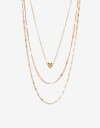 Collares Cortos Metal Collar Corto Dijes Corazones - Dorado