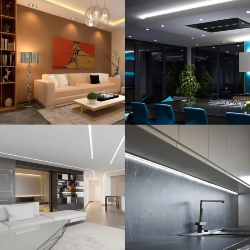 Perfil Aluminio para Cinta LED 220V de Empotrar Perfil Aluminio para Cinta LED 220V de Empotrar