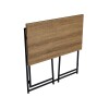 Mesa Auxiliar/ Aparador plegable tapa miel con patas negras Mesa Auxiliar/ Aparador plegable tapa miel con patas negras