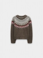 Jersey De Punto Jacquard gris