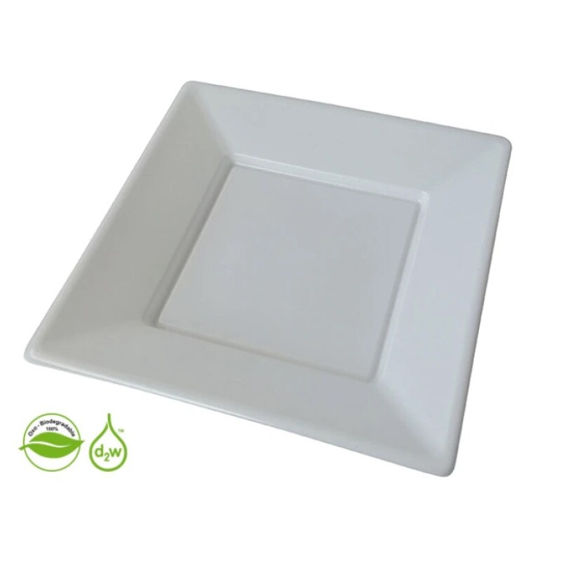 Plato Cuadrado 20X20X1.50Cm Biodegradable JUIN PLATO BIODEGRADABLE CUADRADO 20X20X1.50CM