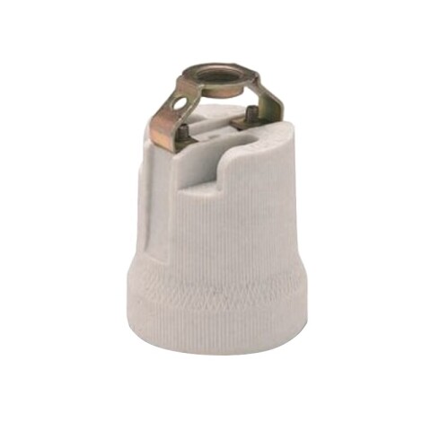 PORTALAMPARA PORCELANA E27 C/ PUENTE 5/8 PORTALAMPARA PORCELANA E27 C/ PUENTE 5/8
