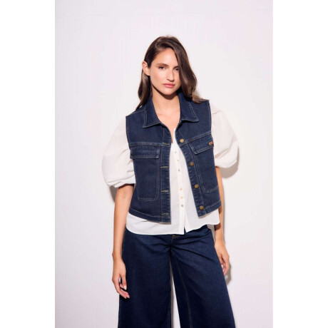 Chaleco Denim Bolsillos Jean