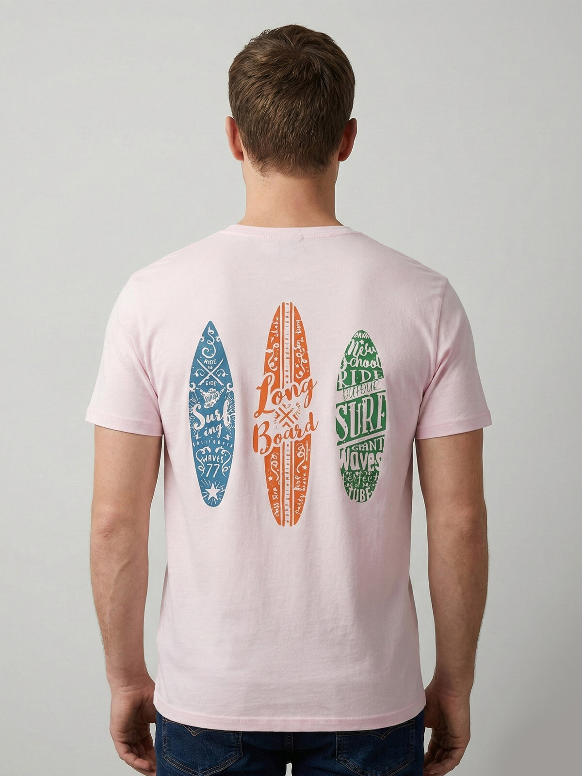 T-SHIRT TABLAS DE SURF ROSA