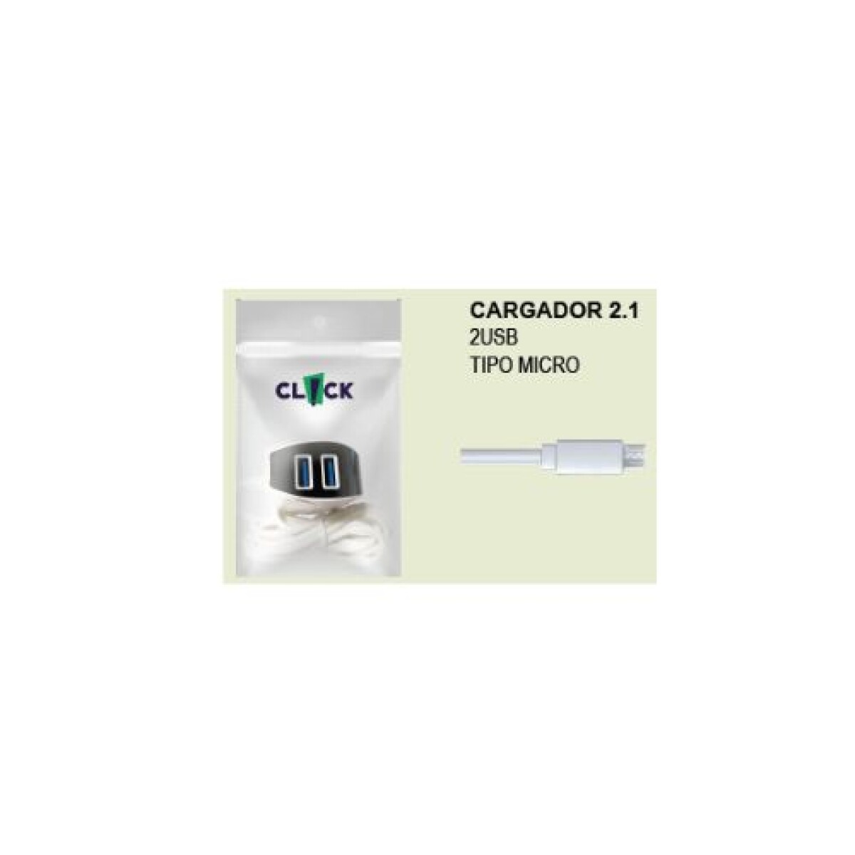 CARGADOR PARED MICRO 2 USB 2.1AMP 
