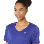 Race V-Neck SS Top - Mujer Eggplant/night Shade