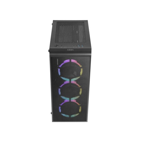 Azza - Gabinete Prime CSAZ-360. Ventana Vidrio Templado. Color Negro. 001