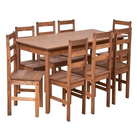 Juego de Comedor 8 Sillas Madera Natural Rústico Estilo Mexicano Mesa 180 cm Juego de Comedor 8 Sillas Madera Natural Rústico Estilo Mexicano Mesa 180 cm